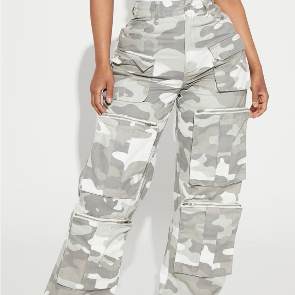 Top Of The Game Camo Cargo Pant - Grey/combo